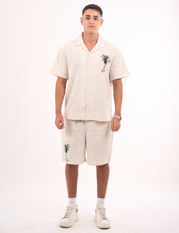 Palm Tree Embroidered Co-ord