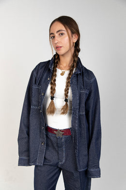 Unisex raw-denim jacket