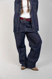 Unisex raw-denim jacket