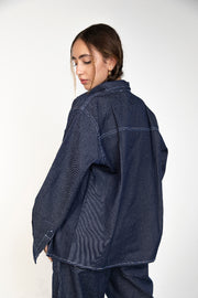 Unisex raw-denim jacket