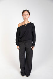 Women’s off‑the‑shoulder cotton tee