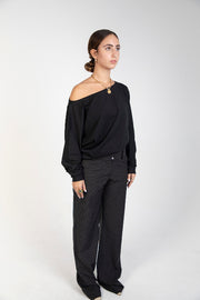 Women’s off‑the‑shoulder cotton tee