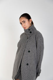 Soft mohair cropped coat