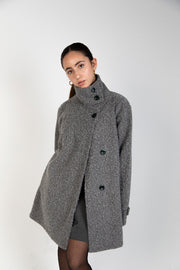 Soft mohair cropped coat