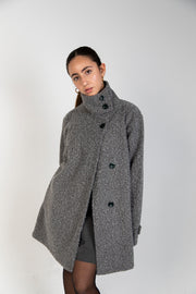 Soft mohair cropped coat