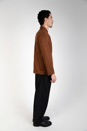 Unisex cotton-blend knit polo sweate